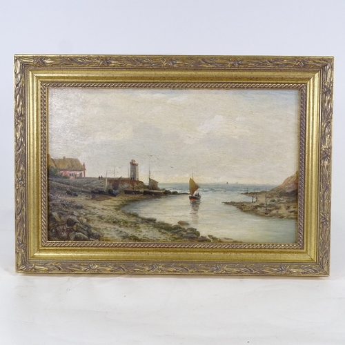 2056 - Frank Rawlings Offer (1847 - 1932), oil on board, Renish Tower Lynmouth, signed, 9.5