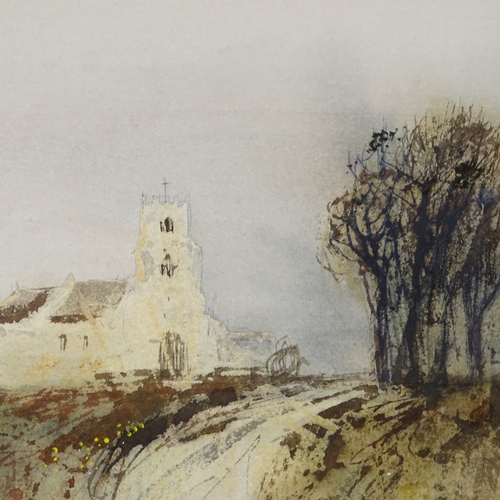 2059 - Colin Kent RI (born 1934), watercolour, November church, signed, 8