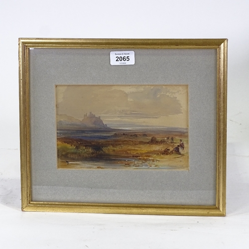 2065 - Manner of J M W Turner, 19th century watercolour sketch, landscape, unsigned, 5