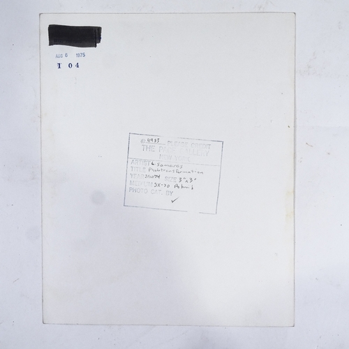 2072 - Lucas Samaras, semi abstract photograph, Pace Gallery stamp verso 1975, image 7.5