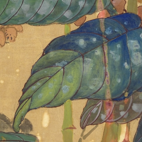 2078 - 19th century Chinese School, watercolour on silk, floral study, 16