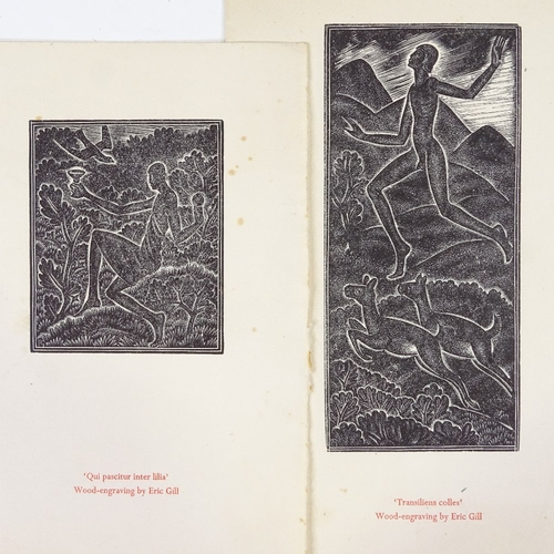 2086 - Eric Gill, 2 wood engravings, Christmas cards, Hague & Gill, circa 1930s, largest sheet size 8.5