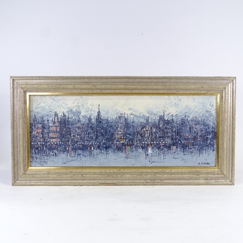 2105 - Sven Sinde, oil on canvas, Place Pigalle Paris 1964, signed with further information verso, 11