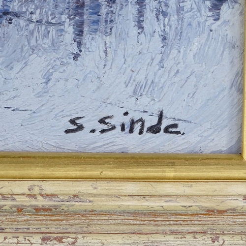 2105 - Sven Sinde, oil on canvas, Place Pigalle Paris 1964, signed with further information verso, 11