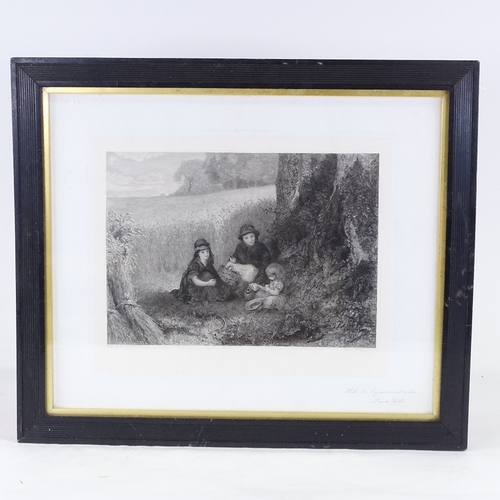 2106 - Frank Willis, engraving, picnic scene, after Edward Sharpe, signed in pencil by Willis, image 10