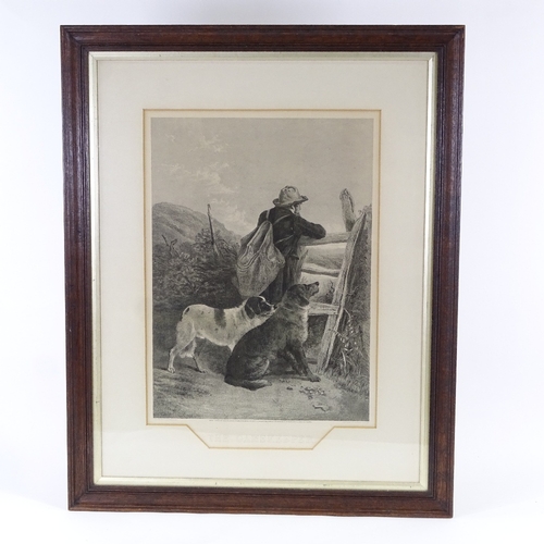 2119 - Alfred Lucas after R Ansdell, pair of engravings, the Gillie, and the Gamekeeper, published 1898, im... 