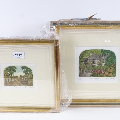 2122 - Stephen Whittle, pair of coloured etchings, rural scenes, signed in pencil, image 2.5