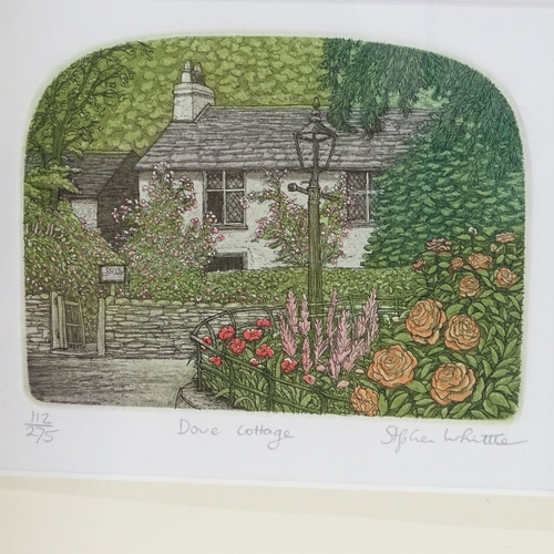 2122 - Stephen Whittle, pair of coloured etchings, rural scenes, signed in pencil, image 2.5