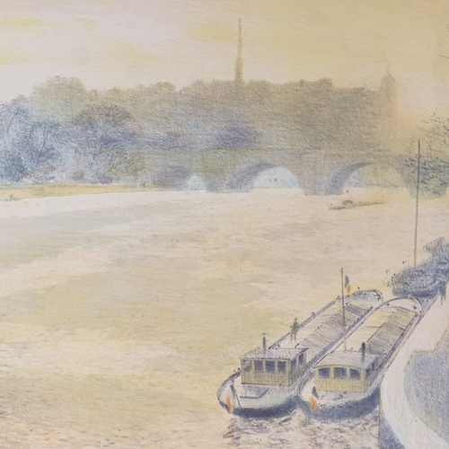 2129 - Derek Mynott, colour print, the Seine, signed in pencil, image 15