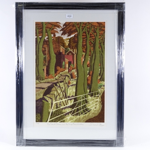 2131 - Simon Palmer, colour screenprint, the small farmer and the large farm worker, signed in pencil, no. ... 