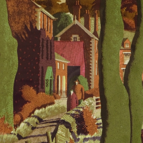 2131 - Simon Palmer, colour screenprint, the small farmer and the large farm worker, signed in pencil, no. ... 