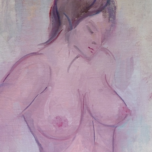 2160 - A Hance, oil on canvas, nude, signed verso, 24