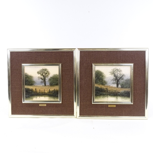 2162 - Michael Hill, pair of oils on board, rural scenes, signed, 6.5