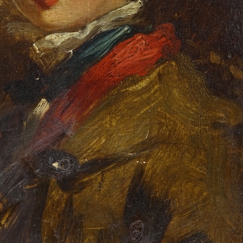 2176 - James Inskipp (1790 - 1868), oil on panel, portrait of a boy, inscribed verso, 9