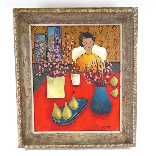 2207 - Modern oil on canvas, still life, 30