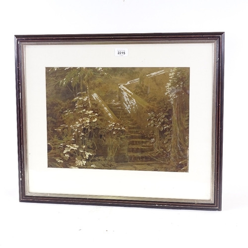 2215 - Bernard Wiegandt, watercolour, Brazilian forest scene, 12