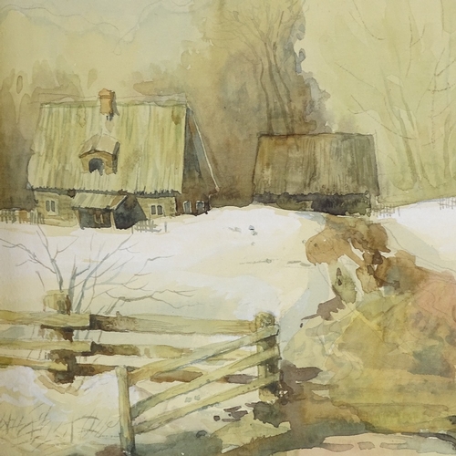 2249 - Andrei Shishayev, pair of watercolours, village scenes, 15