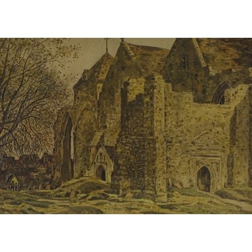 2250 - George Graham, watercolour Winchelsea church, signed, 10.5