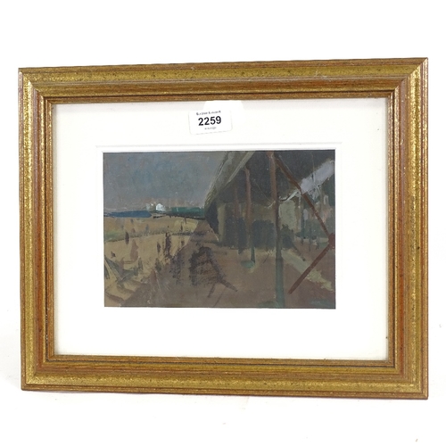 2259 - Arthur Stewart MacKay (born 1909), oil, pier at Ryde, 6