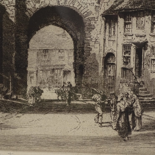 2265 - Albany Howarth (1872 - 1936), engraving, the Landgate Rye, signed in pencil, plate 9.5