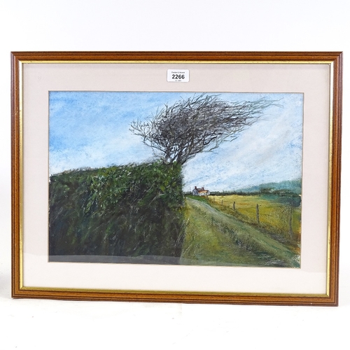 2266 - Simms, mixed media, hedgerow, Exhibition label verso, 12