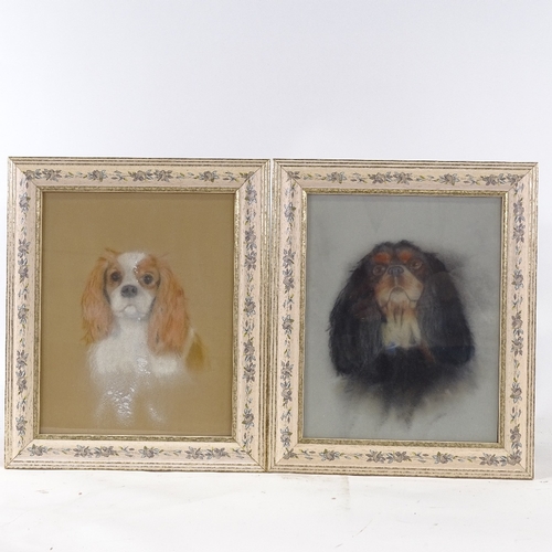 2273 - Pair of coloured pastels, portraits of dogs, unsigned, 10