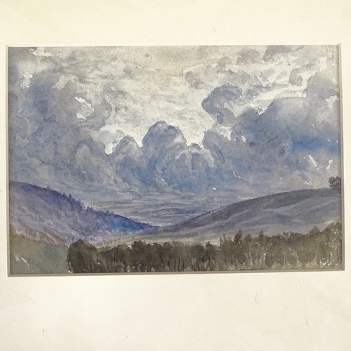 2283 - Folder of watercolours, including David Cox Snr, wooded landscape, 4.5