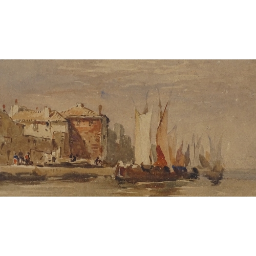 2284 - William Muller (1812 - 1845), watercolour, sailing boats, unsigned, 5.5