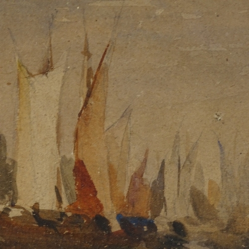 2284 - William Muller (1812 - 1845), watercolour, sailing boats, unsigned, 5.5