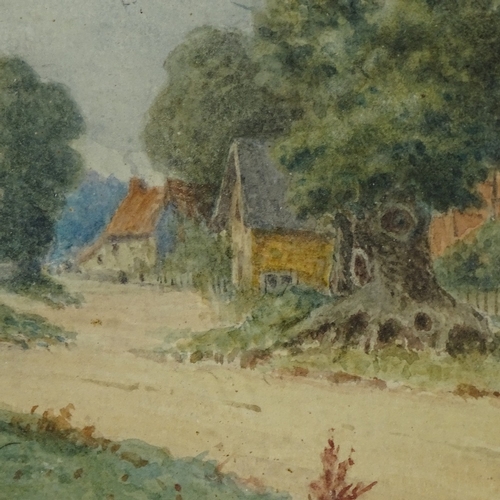 2307 - J Owen, watercolour, village pub, 7