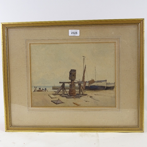 2325 - Edward Leslie Badham, watercolour, Hastings fishing beach, 9