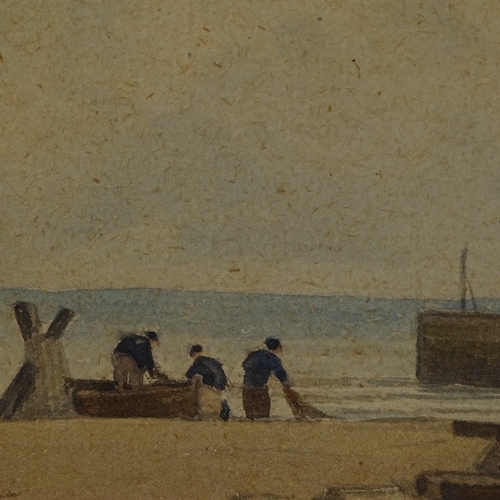 2325 - Edward Leslie Badham, watercolour, Hastings fishing beach, 9