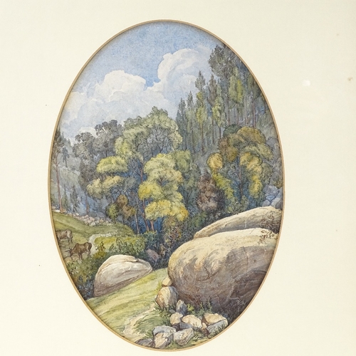 2326 - Lt Col J A Armstrong RE, watercolour, Indian landscape, circa 1864, inscribed verso, 13