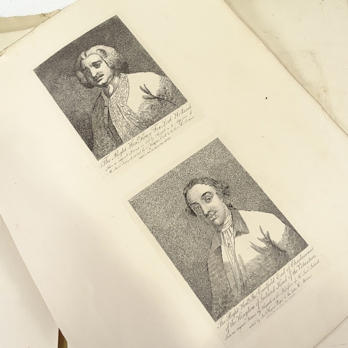 2341 - Folder of prints and drawings, including Hogarth engravings