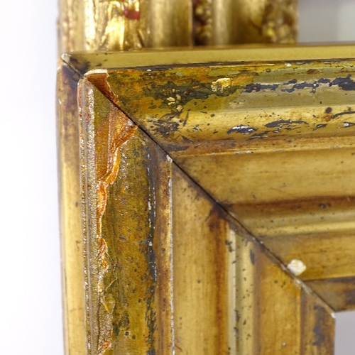 2344 - 2 19th century gilt-gesso picture frames, ornate frame rebate size 16