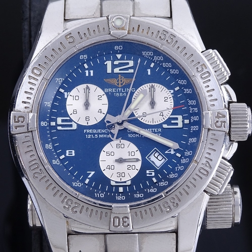 1045 - BREITLING - a stainless steel Emergency Mission quartz chronograph wristwatch, ref. A73321, circa 20... 