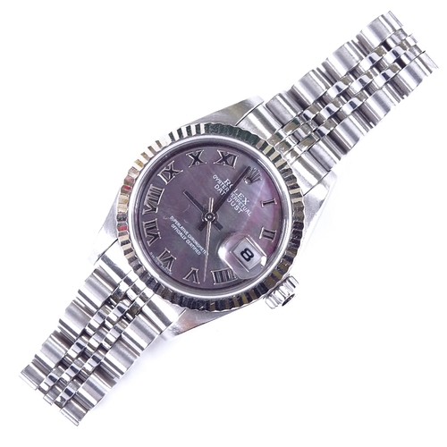 1039 - ROLEX - a lady's stainless steel Oyster Perpetual Datejust automatic wristwatch, ref. 79174, circa 2... 