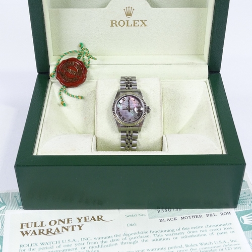 1039 - ROLEX - a lady's stainless steel Oyster Perpetual Datejust automatic wristwatch, ref. 79174, circa 2... 