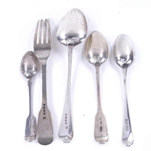 1623 - A large quantity of various silver flatware, including tablespoons, dinner forks, teaspoons etc, 77o... 