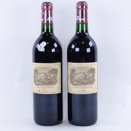 603 - 2 bottles of red Bordeaux wine, 1993 Chateau Lafite Rothschild, First Growth 1er Grand Cru Classe, P... 