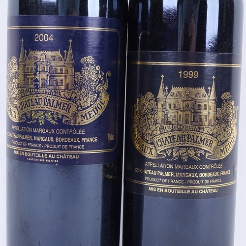 608 - 2 bottles of red Bordeaux wine, Chateau Palmer, vintages 1999 and 2004, 3rd Growth Grand Cru Classe,... 