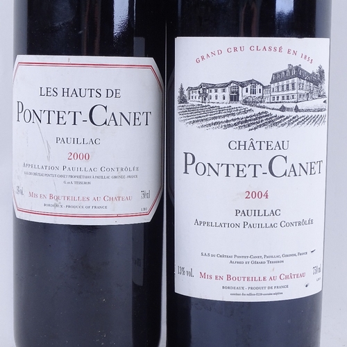 610 - A bottle of Les Hauts de Pontet-Canet, 2000 Vintage, Pauillac, and a bottle of Chateau Pontet-Canet,... 