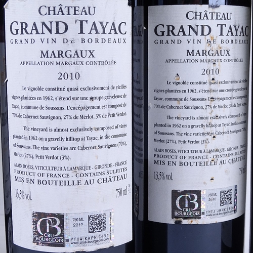 626 - 6 bottles of red Bordeaux /Margaux wine, 2 x Chateau Lascombes 2004, 2 x Chateau Grand Tayac 2010, 2... 