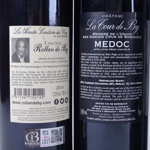 632 - 6 bottles of red Medoc wine, 4 x 2009 Chateau La Tour de By, 2 x Chateau Rollan de By, 75cl