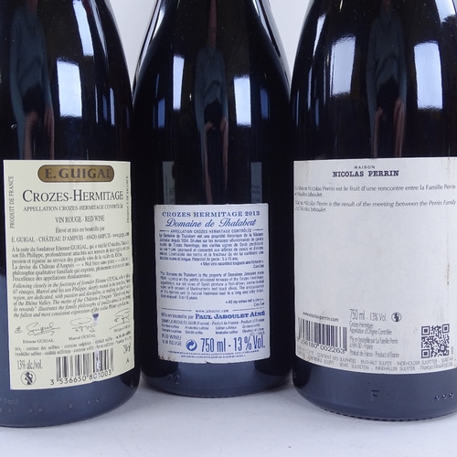 644 - 6 bottles of northern Rhone wine, 4 x 2009 Guigal, Crozes-Hermitage, 1 x 2013 Domaine de Thalabert, ... 