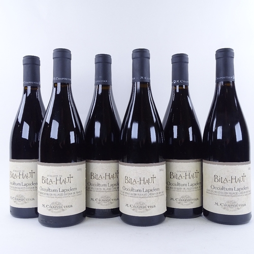 647 - 6 bottles of red wine from Michel Chapoutier's Languedoc estate, 3  x 2014 Bila Haut, Occultum Lapid... 