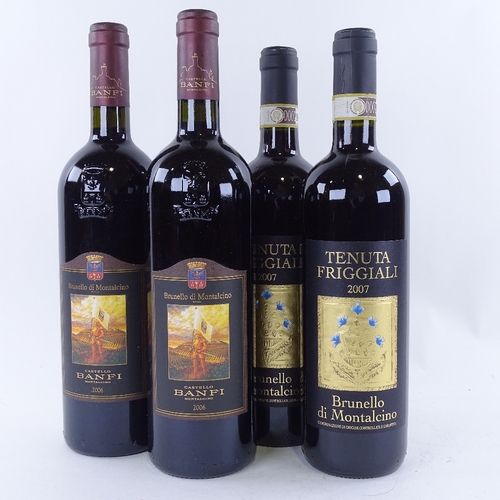 649 - 4 bottles of red Italian wine, 2 x 2006 Castello Banfi, Brunello di Montalcino, 2 x 2007 Tenuta Frig... 