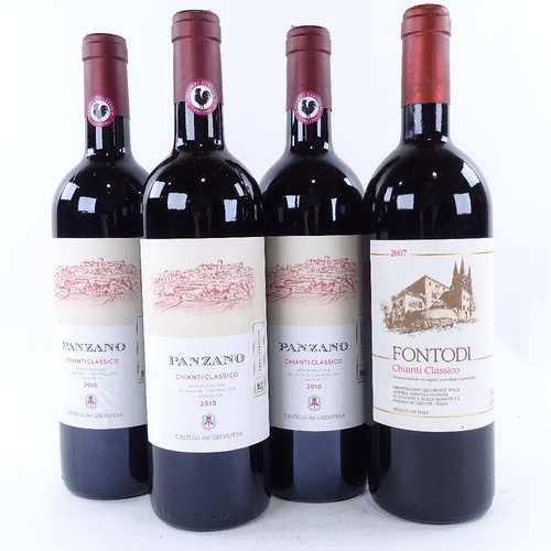 650 - 4 bottles of Chianti Classico wine, 3 x 2010 Castelli del Grevepesa, Gran Selezione Panzano, Chiant ... 