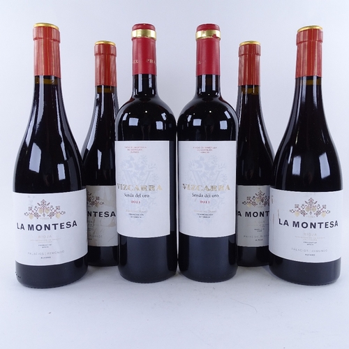 656 - 6 bottles of mature wine from Rioja and Ribero del Duero, 4 x 2014 Remondo Palacios, La Montesa, Rio... 