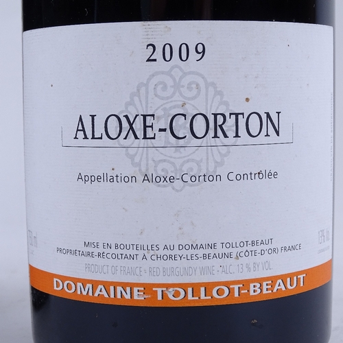 658 - 2 bottles of mature red Burgundy wine, 2009 Tollot-Beaut, Aloxe-Corton, 75cl